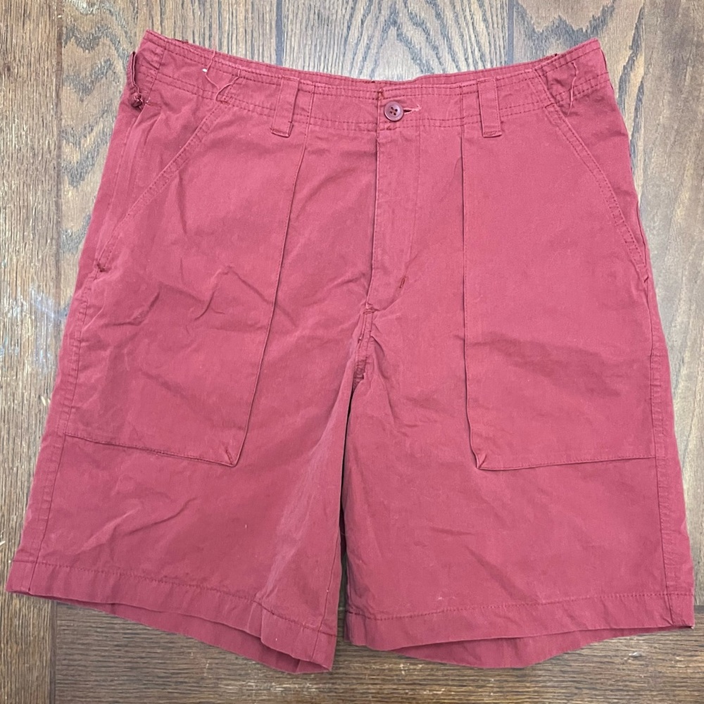 Vintage Cherokee Cargo Shorts Red Waist Sz 32 EUC